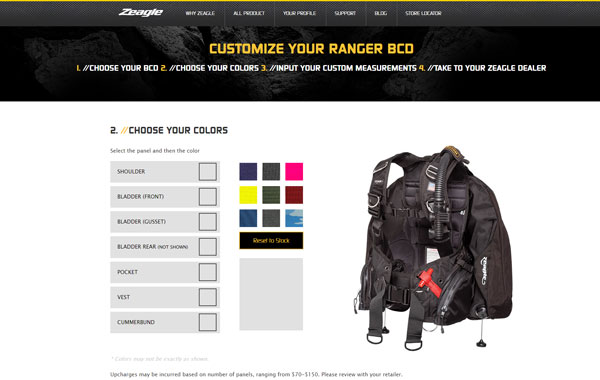 Zeagle Custom BCD Builder